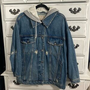 We the Free Flawless Hooded Denim Jacket